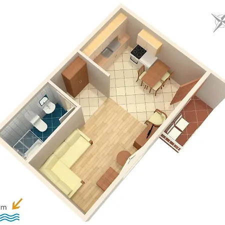아파트 By The Sea Podgora, Makarska - 6713 포드고라